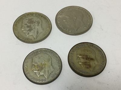 Lot 473 - G.B. - Mixed silver coinage to include Half Crowns George V 1925 GF, 1931 AU, Florins 1925 (N.B. Rev: dark toned) otherwise GF-AVF and 1932 GF-AVF (4 coins)