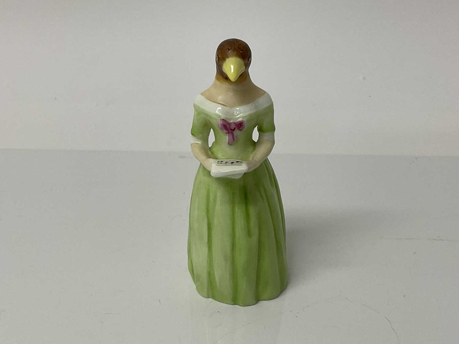 Lot 1050 - Rare Royal Worcester Diffidence figural candle snuffer, based on Jenny Lind, 10.5cm high