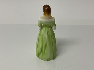 Lot 1050 - Rare Royal Worcester Diffidence figural candle snuffer, based on Jenny Lind, 10.5cm high