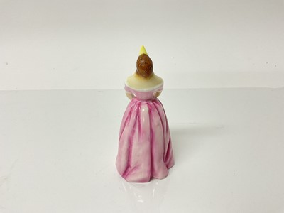 Lot 1051 - Rare Royal Worcester Diffidence figural candle snuffer, based on Jenny Lind, 11cm high