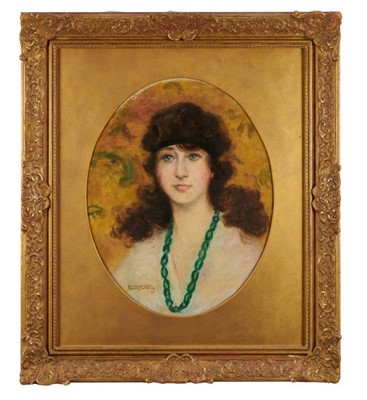 Lot 1163 - *Frank Owen Salisbury (1874-1962) oil on canvas - portrait of a 1920s lady, signed, 48cm x 38cm, in gilt frame