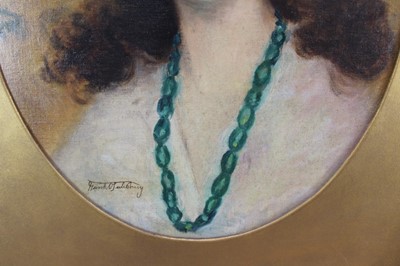Lot 1193 - *Frank Owen Salisbury (1874-1962) oil on canvas - portrait of a 1920s lady, signed, 48cm x 38cm, in gilt frame