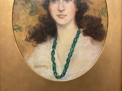 Lot 1193 - *Frank Owen Salisbury (1874-1962) oil on canvas - portrait of a 1920s lady, signed, 48cm x 38cm, in gilt frame