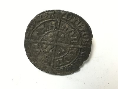Lot 476 - G.B. - Silver hammered London Groat Edward IV Second Reign, mint mark - Heraldic Cinquefoil, rose on breast circa 1480-1483 (Spink ref: 2100) (N.B. Obv: Small loss to edge of flan at 5 o'clock) oth...