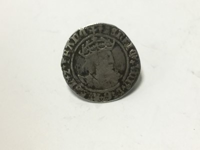 Lot 477 - G.B. - Silver hammered London Groat Henry VIII 2nd coinage, laker bust D, mint mark LIS circa 1526-1544 (Spink Ref: 2337E) (N.B. Obv: Cut to flan below Kings ear) otherwise AF (1 coin)