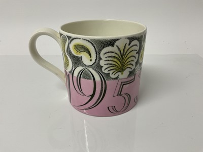 Lot 1071 - Wedgwood Queen Elizabeth II 1953 Coronation mug, designed by Eric Ravilious, 10.5cm high
