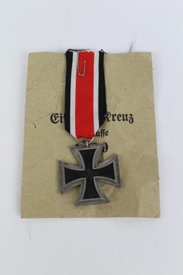 Lot 752 - Second World War Nazi Iron Cross (second class) with paper dated 1939