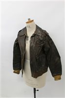 Lot 550 - Scarce Second World War American A2 leather...