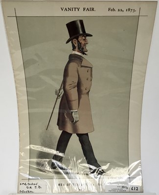 Lot 336 - Group of period Vanity Fair lithographic prints of notable figures (names beginning with 'K') by Spy, Ape and others, all 18.5cm x 31cm, individually wrapped.