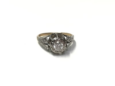 Lot 146 - Diamond single stone ring in illusion setting