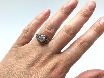 Lot 146 - Diamond single stone ring in illusion setting