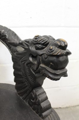 Lot 1280 - Chinese carved wood Dragon chair