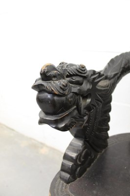 Lot 1280 - Chinese carved wood Dragon chair