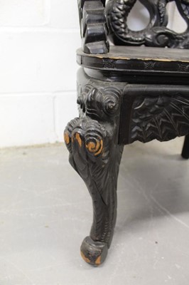 Lot 1280 - Chinese carved wood Dragon chair