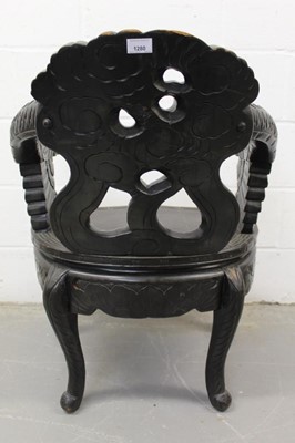 Lot 1280 - Chinese carved wood Dragon chair