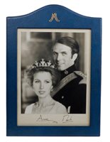 Lot 128 - HRH Princess Anne and Captain Mark Phillips -...