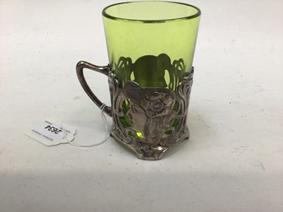 Lot 2634 - WMF cup with green glass liner