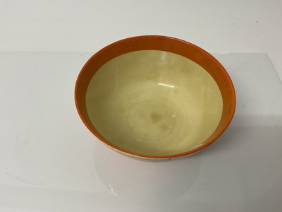 Lot 1104 - Clarice Cliff Fantasque bowl with hand painted decoration, 18.5cm diameter