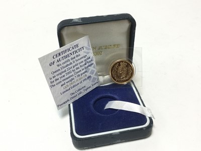 Lot 506 - G.B. - Gold Sovereign Elizabeth II 2002 UNC (N.B. Cased) (1 coin)