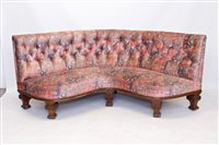 Lot 138 - HM Queen Victoria - a Royaltyal sofa of curved...
