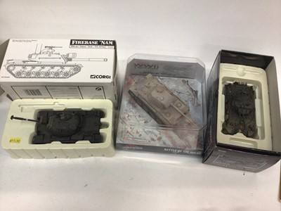 Lot 1921 - Diecast boxed selection of military vehicles including Corgi, Dan Toys, Solido etc (2 boxes)
