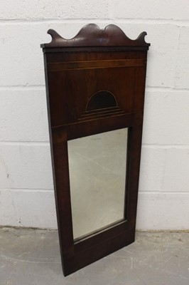 Lot 1402 - A 19th century Continental Biedermeier mahogany wall mirror