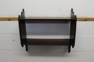 Lot 1458 - A George III mahogany open wall shelf