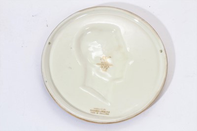 Lot 64 - A rare Royal Worcester King George VI 1937 Coronation plaque, in case