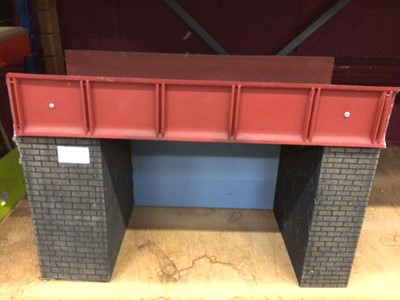 Lot 1935 - Scratch-Built Wooden Model Railway Accessories including Shops, Station etc.