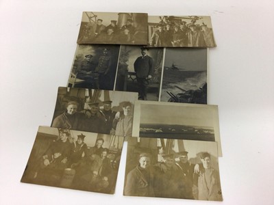 Lot 1428 - Postcards in album Military cards including WW1 Silk Embroidered Cards (13), real photographic Bridge Building Chatham, Xmas 1911 Multiview Brompton Barracks, WW1 French cards including Street Scen...