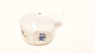 Lot 1187 - Seven Royal Copenhagen animal models - rabbits 518, rabbit 1019, mouse 511, duck 1902, dove 4787, mouse 510 and pig 1400