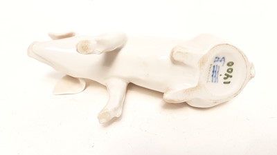 Lot 1187 - Seven Royal Copenhagen animal models - rabbits 518, rabbit 1019, mouse 511, duck 1902, dove 4787, mouse 510 and pig 1400