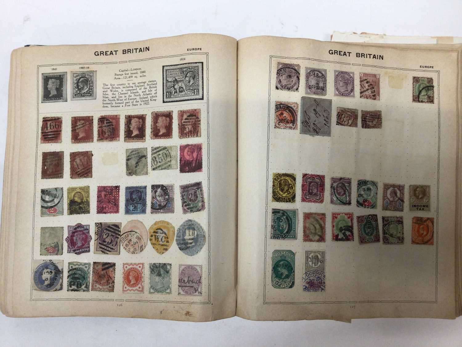 Lot 1446 - Stamps World selection including 1d Reds.