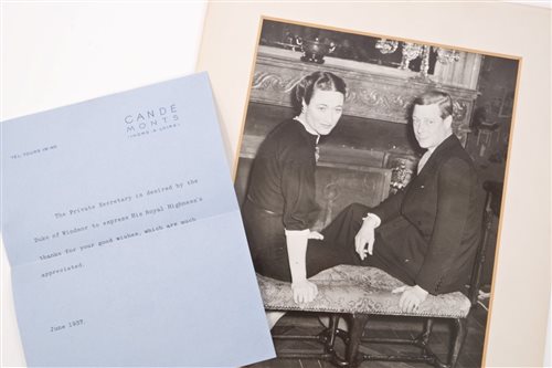 Lot 149 - The Duke and Duchess of Windsor - signed black...