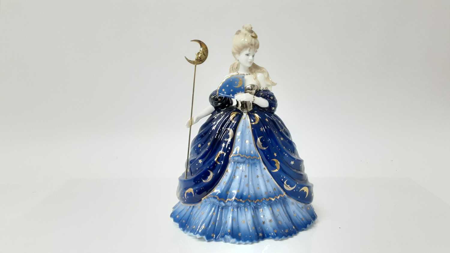 Lot 1196 - Coalport limited edition Millennium Ball figure - Moon, no 1584 of 2500, boxed with certificate