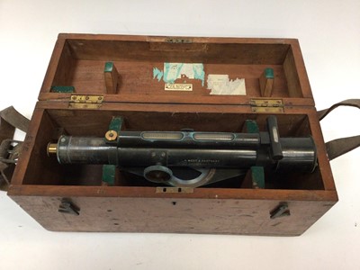 Lot 2621 - Vintage A.West & Partners surveyors level in original transit case