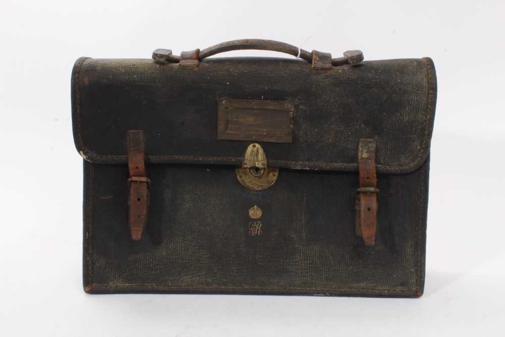 Lot 20 - Scarce King George V Government issue brief case