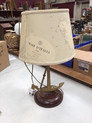 Lot 519 - A table lamp in the form of an anchor