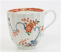 Lot 167 - Mid-18th century large fluted coffee cup with...