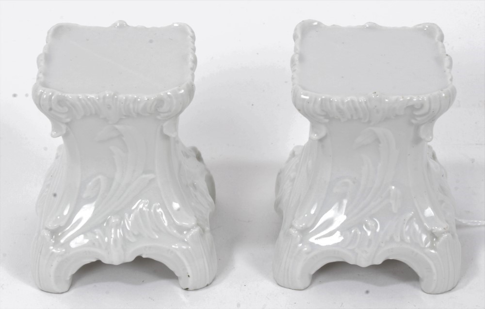 Lot 200 Pair 19th century Berlin small pedestals,