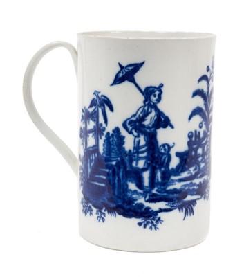 Lot 203 - 18th century Worcester blue and white printed mug