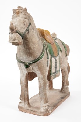 Lot 205 - Chinese Tang’ style horse with glazed saddle
