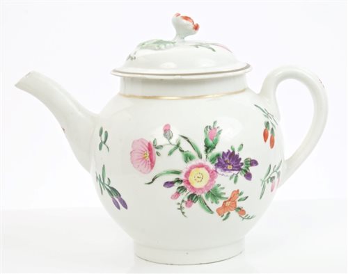 Lot 170 - Mid-18th century Worcester teapot with...