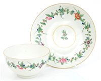 Lot 171 - Mid-18th century Worcester tea bowl and saucer...