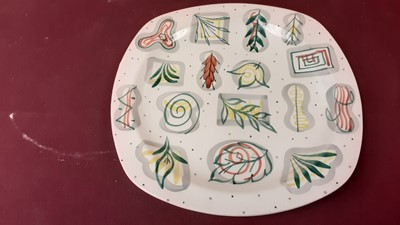 Lot 1211 - Midwinter Stylecraft Zambeze pattern coffee pot and plate, together with another nine Midwinter plates including Tonga, Savanna, Patio, Elstee, Bolero, Flower Mist etc