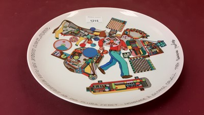 Lot 1215 - Rosenthal Eduardo Paolozzi plate - Homage to George Orwell, 26cm diameter