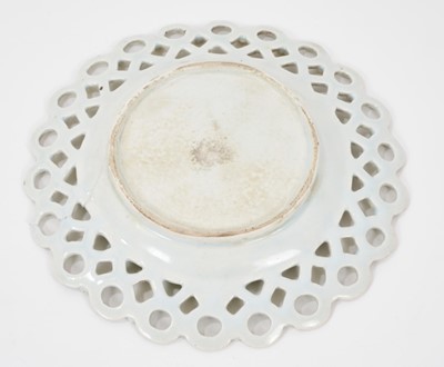Lot 225 - 18th century Derby plate, with pierced border, circa 1758