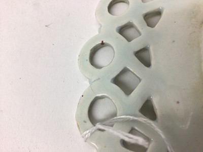 Lot 225 - 18th century Derby plate, with pierced border, circa 1758