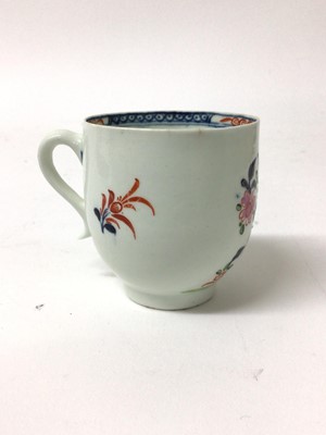 Lot 232 - Lowestoft Imari palette coffee cup, painted in Chinese style, circa 1785