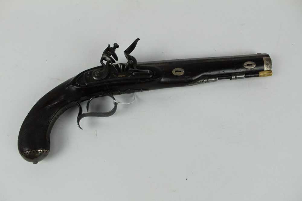 Lot 893 - Early 19th Flintlock duelling pistol by